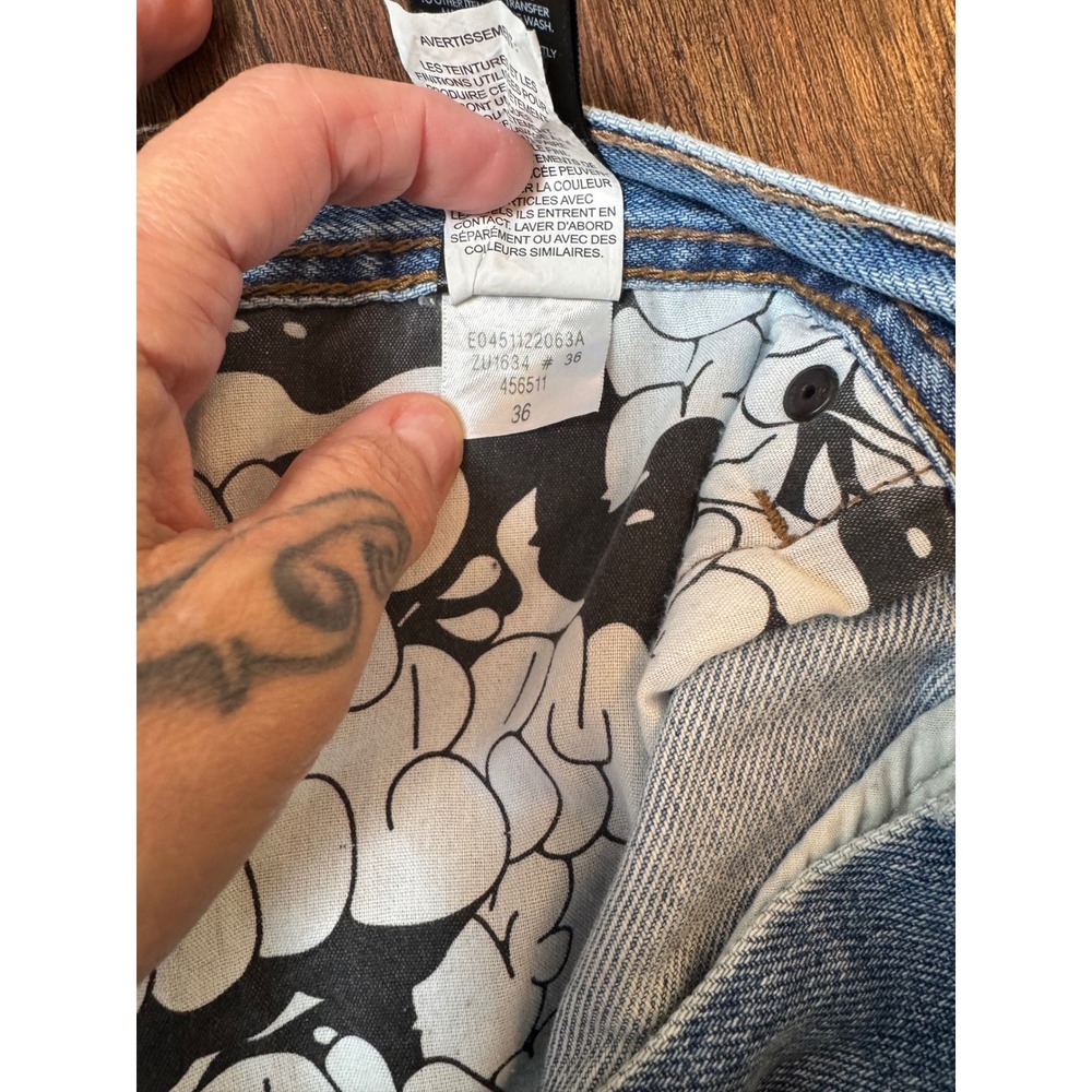 Empyre Mens Light Wash Denim Skate Shorts Baggy Fit Sz 36 Y2K Zumiez Streetwear - Picture 4 of 5